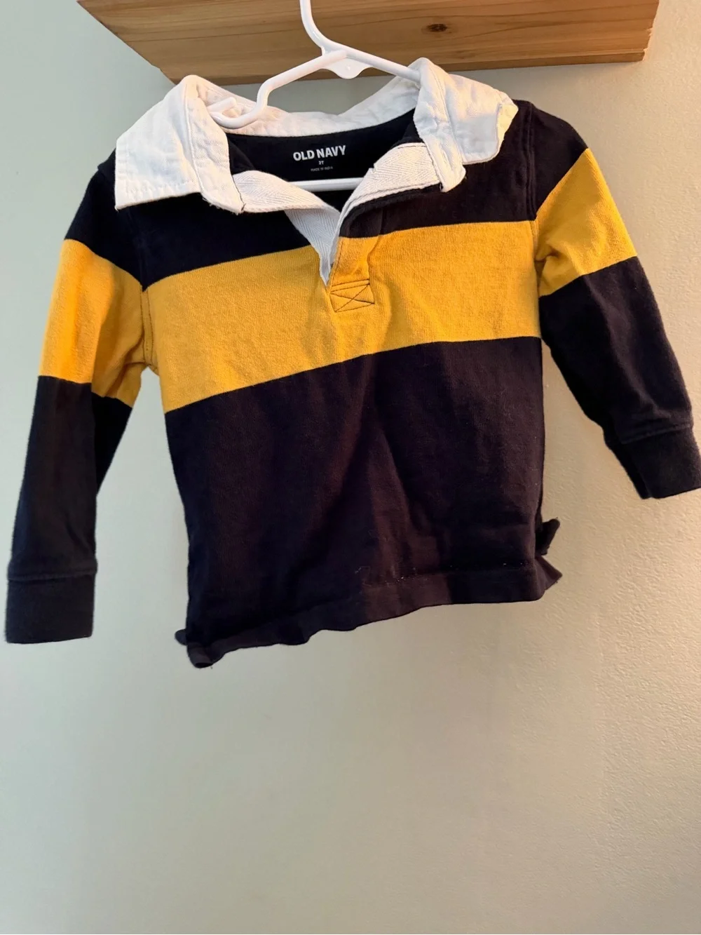 Old Navy Kids' Navy & Yellow Rugby Polo Top